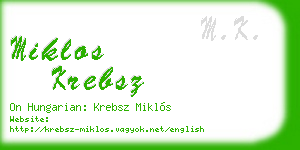 miklos krebsz business card