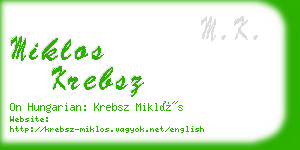 miklos krebsz business card